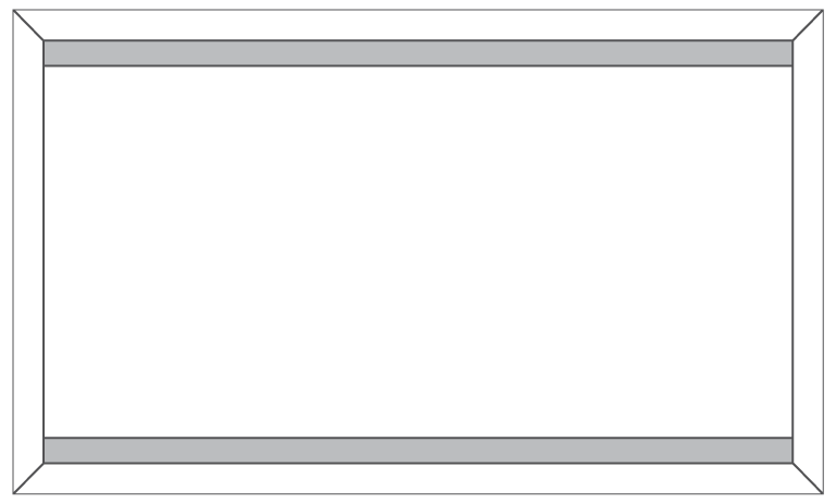 Edge lit tweemaal lange zijde