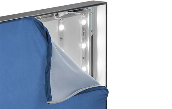 Verlicht textielframe