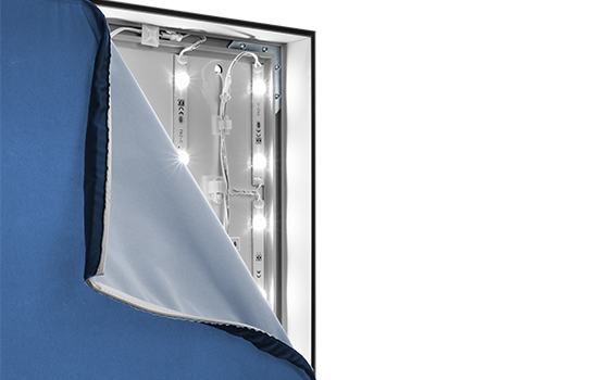 Verlichte textielframe