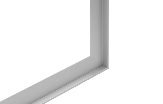 Panel frame L-shape
