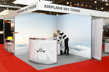 3D textielframe als beursstand