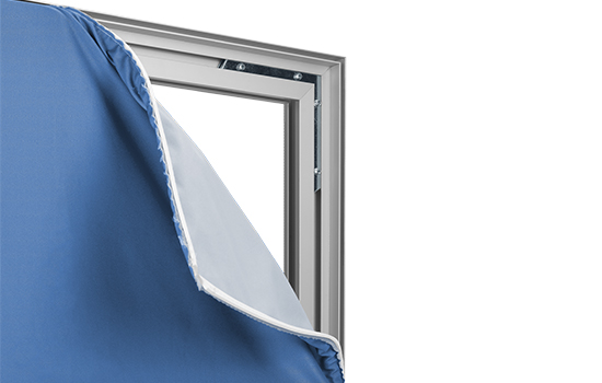 Textielframe dubbelzijdig met textielprint