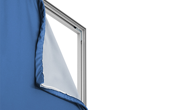 Doek met textielframe