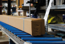 Curved textielframe op een evenement