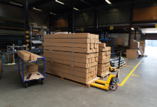 Curved textielframe op een evenement