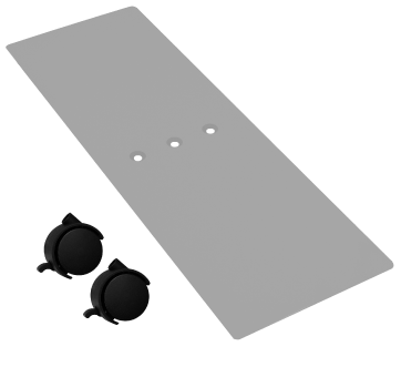 Voetensteun voor foto op textiel wielen