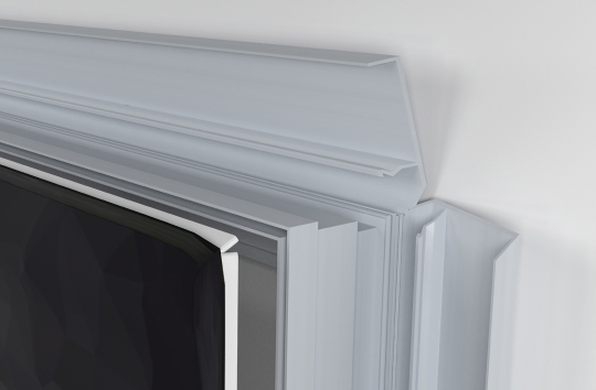 Plaats de textielprint