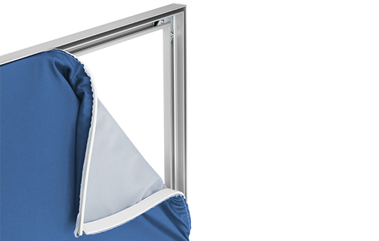 Enkelzijdig textielframe met textielprintje