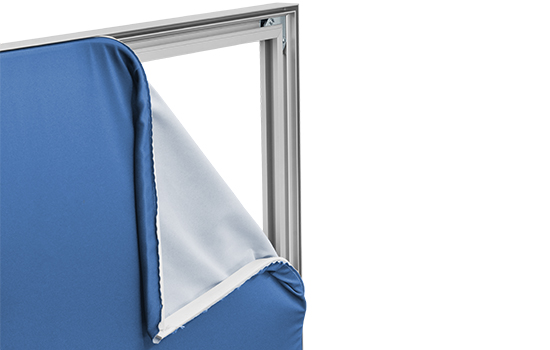 Enkelzijdig textielframe met print