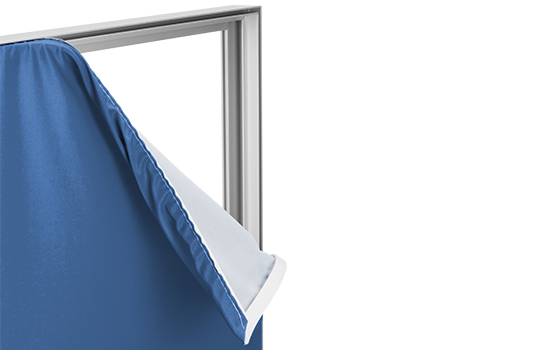 Enkelzijdig textielframe met print