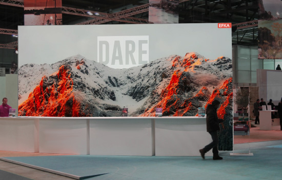 Beursstand achterwand banner