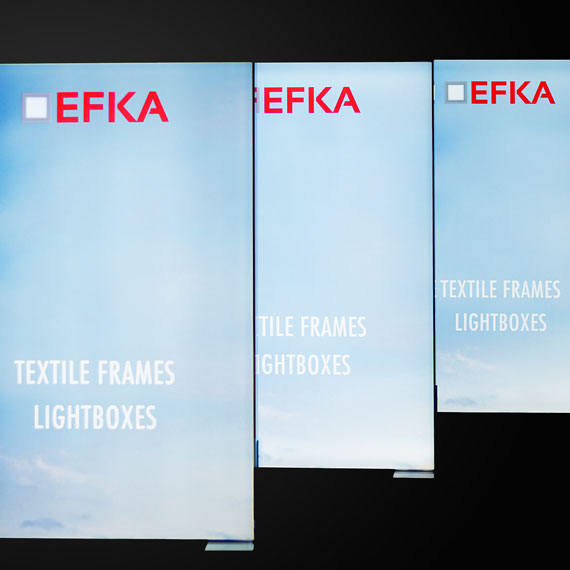 Diverse Lightboxes achter elkaar