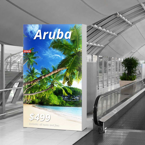 LEDbox lightbox op vliegveld